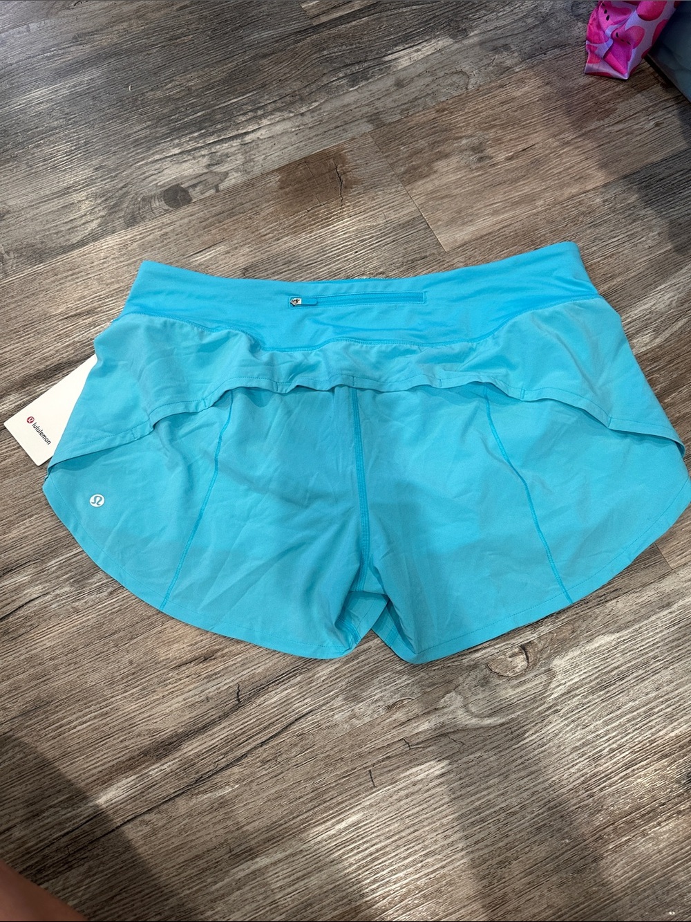 NEW with tags! Lululemon Speed Up Mid-Rise Lined Short 4" Electric Turquoise - Picture 3 of 5